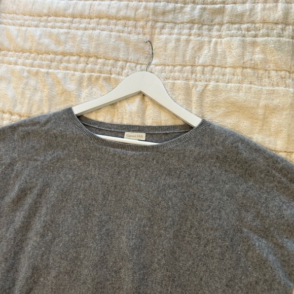 GARNET HILL GRAY WOMEN'S BOAT NECK 3/4 SLEEVE CASHMERE SWEATER SMALL S - Picture 3 of 8